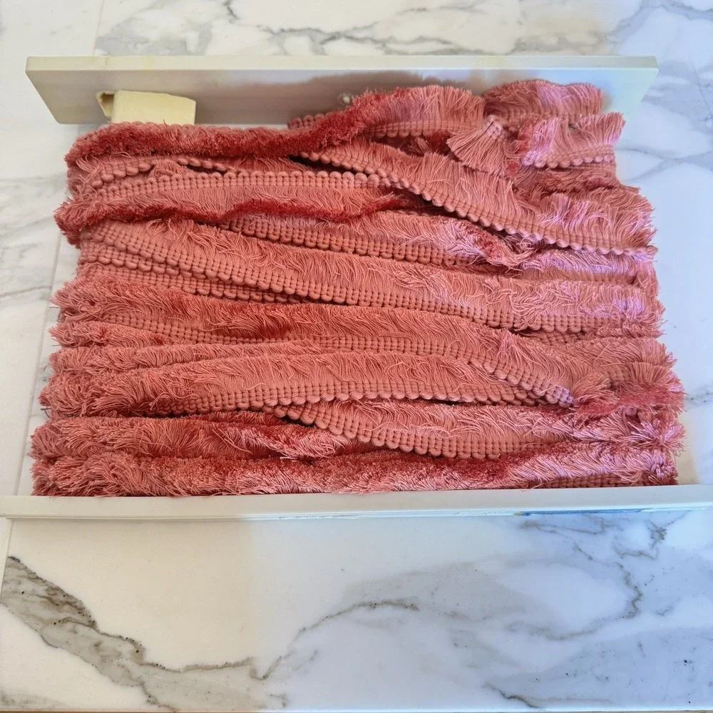 Vintage Conso‎ Trimmings Fringe Trim Dusty Rose Pink 50 FT Belk NOS #10435